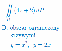 Całki podwójne - zadanie 14