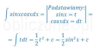 całka z sinx cosx