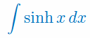Całka z sinh x