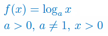 Funkcja log a z x